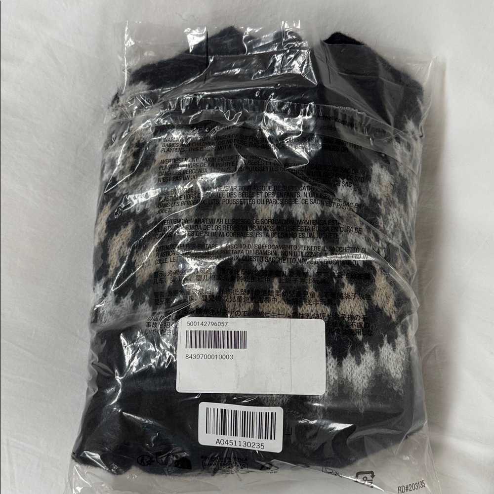 Banana Republic Factory Brushed Pullover Navy Fair Isle Sweater - Picture 5 of 6